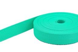 Show details for 10m PP Gurtband - 25mm breit - 1,4mm stark - minze (UV) Picture of 10m PP Gurtband - 25mm breit - 1,4mm stark - minze (UV)