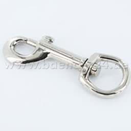 Show details for bolt carabiner 8,4cm long - zinc die-casting - with rotatable, round swirl - 1 piece Picture of bolt carabiner 8,4cm long - zinc die-casting - with rotatable, round swirl - 1 piece