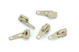 Show details for slider for 3mm YKK zippers, color: nature 572 - 5 pieces Picture of slider for 3mm YKK zippers, color: nature 572 - 5 pieces