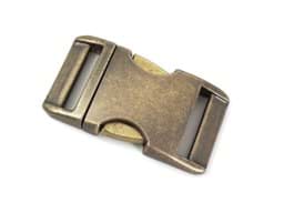 Show details for buckle made of aluminium for 25mm wide webbing - antique - 1 piece Picture of buckle made of aluminium for 25mm wide webbing - antique - 1 piece