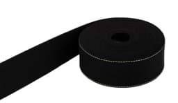Show details for 1m belt strap / bags webbing - made of recycled thread - black - 39mm wide Picture of 1m belt strap / bags webbing - made of recycled thread - black - 39mm wide