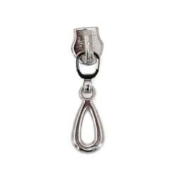 Show details for slider/decorational slider for 5mm zippers - 41mm long - silver - 10 pieces Picture of slider/decorational slider for 5mm zippers - 41mm long - silver - 10 pieces