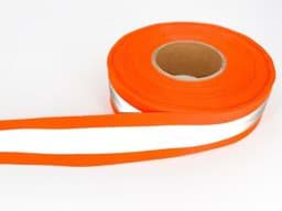 Show details for 50m reflective webbing 50mm wide - neon orange - for sewing on Picture of 50m reflective webbing 50mm wide - neon orange - for sewing on