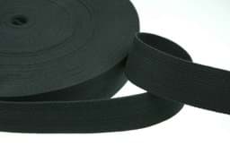 Show details for 25m cotton webbing - 1,2mm thick - 20mm wide - color: black Picture of 25m cotton webbing - 1,2mm thick - 20mm wide - color: black
