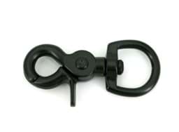 Show details for scissor carabiner with 20mm round swirl - 6,8cm long - black - 1 piece Picture of scissor carabiner with 20mm round swirl - 6,8cm long - black - 1 piece