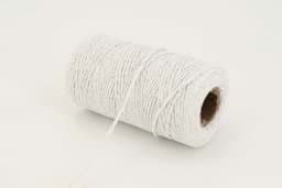 Show details for 2mm thick cotton cord - white - 100m spool Picture of 2mm thick cotton cord - white - 100m spool