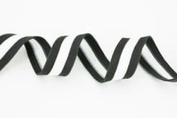 Show details for elastic webbing with stripes - 25mm wide - dark grey - 3m Picture of elastic webbing with stripes - 25mm wide - dark grey - 3m