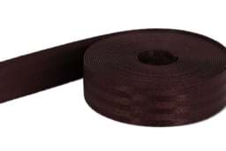 Show details for 50m safety webbing /seat belt for children dark brown made of polyamide - 25mm wide - maximum load: 1t Picture of 50m safety webbing /seat belt for children dark brown made of polyamide - 25mm wide - maximum load: 1t