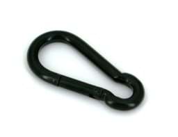 Show details for firefighter carabiners - black - 4cm long - 10 pieces Picture of firefighter carabiners - black - 4cm long - 10 pieces