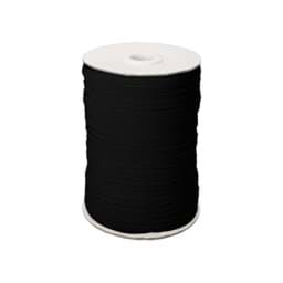 Show details for 7mm elastic webbing - colour: black - 100m roll Picture of 7mm elastic webbing - colour: black - 100m roll