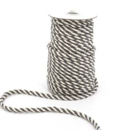 Show details for 25m cotton cord braided - 8mm - colour: grey/nature Picture of 25m cotton cord braided - 8mm - colour: grey/nature