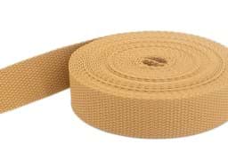 Show details for 10m PP webbing - 15mm width - 1,4mm thick - dark beige (UV) Picture of 10m PP webbing - 15mm width - 1,4mm thick - dark beige (UV)
