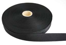 Show details for 50m Rolle Ripsband / Einfassband aus Polyester - 20mm breit - schwarz Picture of 50m Rolle Ripsband / Einfassband aus Polyester - 20mm breit - schwarz