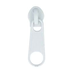 Show details for slider for zipper with 3mm rail, color: white - 10 pieces Picture of slider for zipper with 3mm rail, color: white - 10 pieces