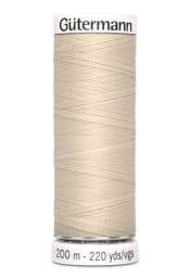 Show details for Gütermann Sew-all Thread - 200m - color: cream 169 Picture of Gütermann Sew-all Thread - 200m - color: cream 169