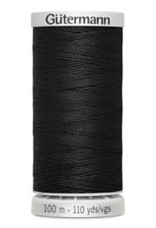 Show details for Gütermann threads - extra thick 100m coil - color: black 000 Picture of Gütermann threads - extra thick 100m coil - color: black 000