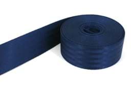 Show details for 50m roll safety webbing /seat belt marine blue made of polyamide - 25mm wide - load up to 1,5t Picture of 50m roll safety webbing /seat belt marine blue made of polyamide - 25mm wide - load up to 1,5t