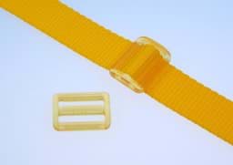 Show details for 40mm strap adjuster - yellow transparent - 5 pieces Picture of 40mm strap adjuster - yellow transparent - 5 pieces