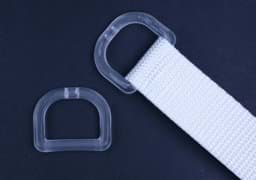Show details for 30mm D-ring - white transparent - 1 piece Picture of 30mm D-ring - white transparent - 1 piece