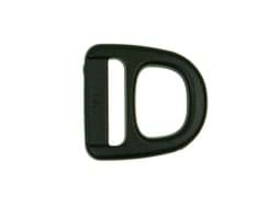 Show details for D-ring made of nylon with eyelet - for 25mm wide webbing - 10 pieces Picture of D-ring made of nylon with eyelet - for 25mm wide webbing - 10 pieces