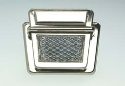 Show details for metal briefcase lock - with white reflector - 1 piece Picture of metal briefcase lock - with white reflector - 1 piece