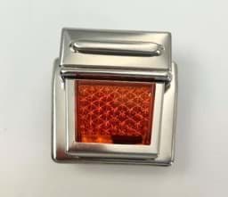 Show details for metal briefcase lock - with orange reflector - 1 piece Picture of metal briefcase lock - with orange reflector - 1 piece