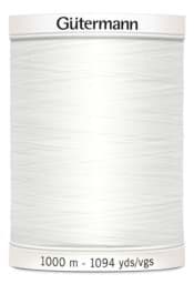 Show details for Gütermann Sew-all Thread - 1.000m - color: white 800 Picture of Gütermann Sew-all Thread - 1.000m - color: white 800