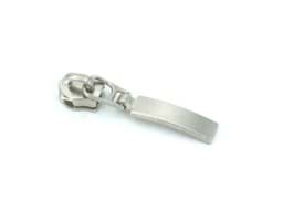Show details for slider for 5mm zippers - 42mm long - color: silver - 10 pieces Picture of slider for 5mm zippers - 42mm long - color: silver - 10 pieces