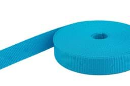 Show details for 10m PP webbing - 15mm wide - 1,4mm thick - aquamarine (UV) Picture of 10m PP webbing - 15mm wide - 1,4mm thick - aquamarine (UV)