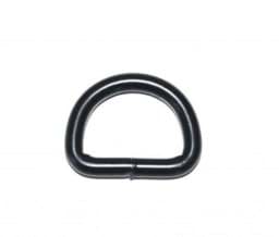 Show details for 25mm D-ring welded made of steel, black - 10 pieces Picture of 25mm D-ring welded made of steel, black - 10 pieces