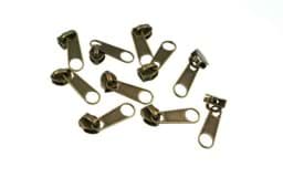 Show details for slider for 5mm zippers, color: antique - 10 pieces Picture of slider for 5mm zippers, color: antique - 10 pieces