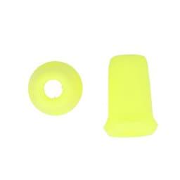 Show details for cord end - for cords up to 4mm thickness - neon yellow - 10 pieces Picture of cord end - for cords up to 4mm thickness - neon yellow - 10 pieces