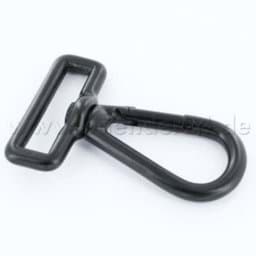 Show details for Karabiner aus Zinkdruckguss, schwarz, für 40mm breites Gurtband - 10 Stück Picture of Karabiner aus Zinkdruckguss, schwarz, für 40mm breites Gurtband - 10 Stück