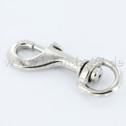 Show details for bolt carabiner 6cm long - zinc die casting - with rotatable, round swivel - 10 pieces Picture of bolt carabiner 6cm long - zinc die casting - with rotatable, round swivel - 10 pieces