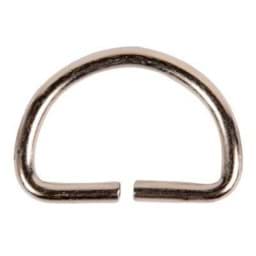 Show details for 40mm D-rings non-welded/open, made of steel, nickel plated - 10 pieces Picture of 40mm D-rings non-welded/open, made of steel, nickel plated - 10 pieces