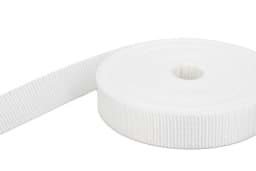 Show details for 50m PP webbing - 10mm width - 1,4mm thick - white (UV) Picture of 50m PP webbing - 10mm width - 1,4mm thick - white (UV)