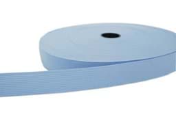 Show details for 20mm breites Gummiband aus Polyester - 25m Rolle - hellblau Picture of 20mm breites Gummiband aus Polyester - 25m Rolle - hellblau