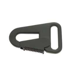 Show details for Snap hook with snap closure - 4.5 cm long - black - 10 pieces Picture of Snap hook with snap closure - 4.5 cm long - black - 10 pieces