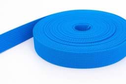 Show details for 10m PP webbing - 20mm width - 1,8mm thick - blue (UV) Picture of 10m PP webbing - 20mm width - 1,8mm thick - blue (UV)