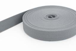Show details for 50m PP webbing - 30mm width - 1,8mm thick - gray (UV) Picture of 50m PP webbing - 30mm width - 1,8mm thick - gray (UV)