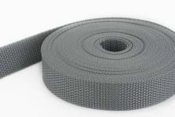 Show details for 50m PP webbing - 25mm width - 1,2mm thick - grey (UV) Picture of 50m PP webbing - 25mm width - 1,2mm thick - grey (UV)