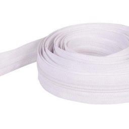 Picture of 5m zip fastener, 5mm strip, Color: white