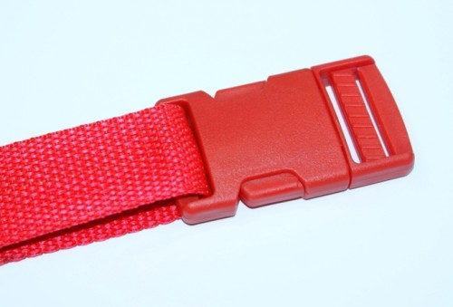 Steckschließer aus Kunststoff, Farbe: rot, für 30mm Gurtband