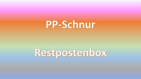 Picture of Restpostenbox PP-Schnur 5mm stark, 50m - 12 verschiedene Farben (UV)