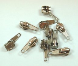 Picture of slider autolock for 5mm zippers, colour: silver - 10 pieces