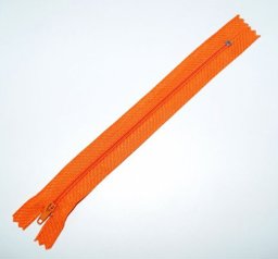 Picture of 25 zippers 3mm, 18cm length, color: orange