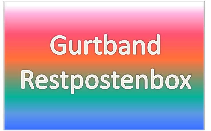 Picture of Restpostenbox 50mm breites PP-Gurtband 1,4mm stark, 25m, 3 verschiedene Farben (UV)