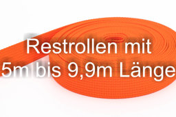 Picture of Restpostenbox 40mm breites PP-Gurtband 1,8mm stark, 25m - orange (UV)