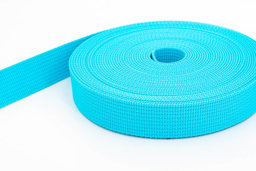 Picture of 50m PP webbing - 20mm width - 1,8mm thick - turquoise (UV)