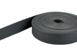 Picture of 10m PP webbing - 20mm width - 1,4mm thick - anthracite (UV)